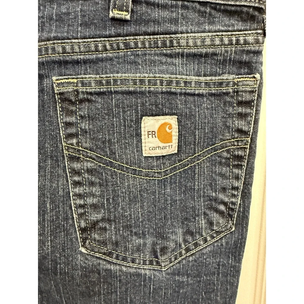 Carhartt FR Denim Jeans Men's 38X34 Cat 2 Relaxed Fit Flame Resistant Workwear
